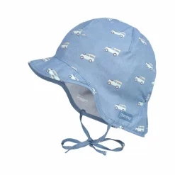 BABY BOY-Schildmütze, bedruckt Nackenschutz, Bindeband, UV 50