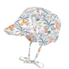 BABY BOY-Tellercap, bedruckt ausgenähtes Bandeau, Bindeband