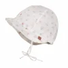 BABY GIRL-Hütchen, Bindeband offene Krempe, Ohrenklappen, UV 50