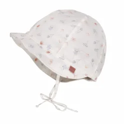 BABY GIRL-Hütchen, Bindeband offene Krempe, Ohrenklappen, UV 50