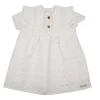 BABY GIRL-Kleid festlich Rüschenärmel, bestickter Stoff, Futter