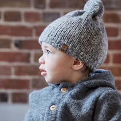 BABY-Beanie, Effektgarn Pompon, Jerseyfutter