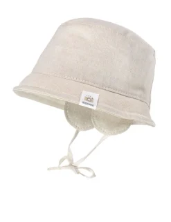 BABY-Hütchen, Ohrenklappen Jerseyeinsatz, Bindeband, UV 15