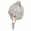 BABY-Mütze, ausgenäht Effektgarn, Pompon, Futter