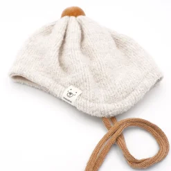 BABY-Mütze, ausgenäht Minipompon, Futter