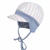 BABY-Schildmütze, ausgenäht "Streifen maritim", Jerseybund, Bindeband