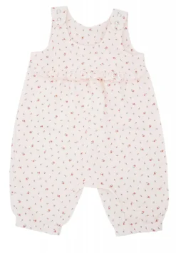 GOTS BABY GIRL-Overall, Rüsche Musselinstoff