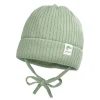 GOTS BABY-Beanie, Rippe Umschlag