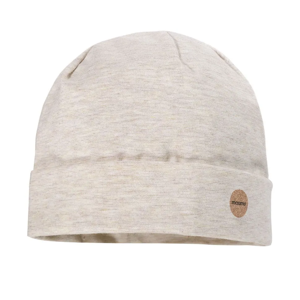 GOTS BABY-Beanie, Umschlagrand Microringel, Jersey, UV 50