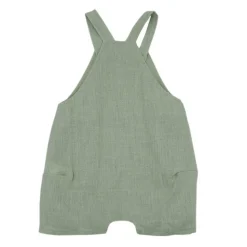 GOTS BABY-Latzshorts, Taschen Musselinstoff, Futter, Windelöffnung
