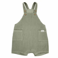 GOTS BABY-Latzshorts, Taschen Musselinstoff, Futter, Windelöffnung