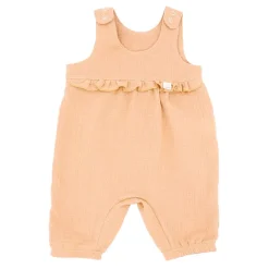 GOTS BABY-Overall, 3/4 Länge Musselinstoff