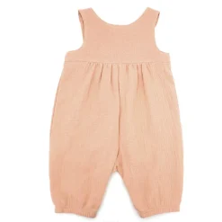 GOTS BABY-Overall, 3/4 Länge Musselinstoff