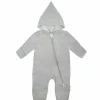 GOTS BABY-Overall, Baumwollfleece, Reißverschluss, Jerseyfutter