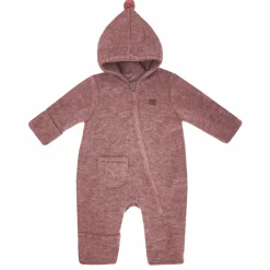 GOTS BABY-Overall, Wollfleece Reißverschluss, Zipfel, Jersey,