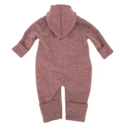 GOTS BABY-Overall, Wollfleece Reißverschluss, Zipfel, Jersey,