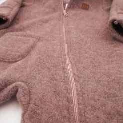 GOTS BABY-Overall, Wollfleece Reißverschluss, Zipfel, Jersey,