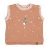 GOTS BABY-Pullunder Hasen Jacquard, Mini-Pompon