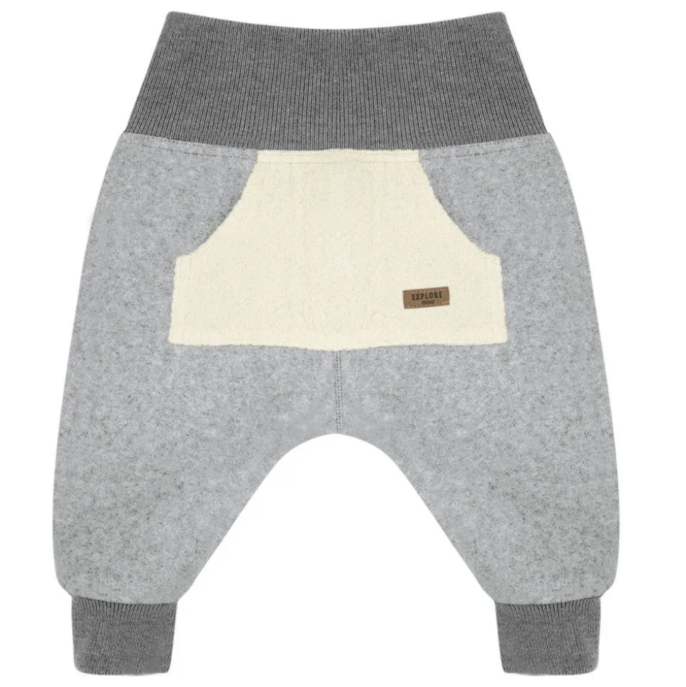 GOTS BABY-Pumphose, Baumwollfleece, Strickbündchen