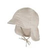 GOTS BABY-Schildmütze, Band Musselinstoff, Nackenschutz, Futter, UV