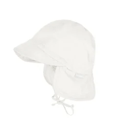GOTS BABY-Schildmütze, Nackenschutz, Bindeband, Waschoptik, UV