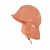 GOTS BABY-Schildmütze Nackenschutz, Musselinstoff, Futter, UV