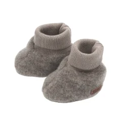 GOTS BABY-Schuhe, Wollfleece Strickbund