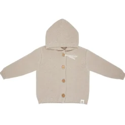 GOTS BABY-Strickjacke , LL Kapuze, Knöpfe