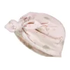 GOTS BABY-Turban, Schleife Jersey bedruckt,, Teddyfutter