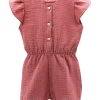 GOTS MINI GIRL-Jumpsuit Musselinstoff, Flügelärmel