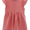 GOTS MINI GIRL-Kleid, Musselin Rüschenärmel