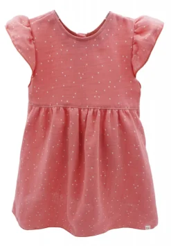 GOTS MINI GIRL-Kleid, Musselin Rüschenärmel