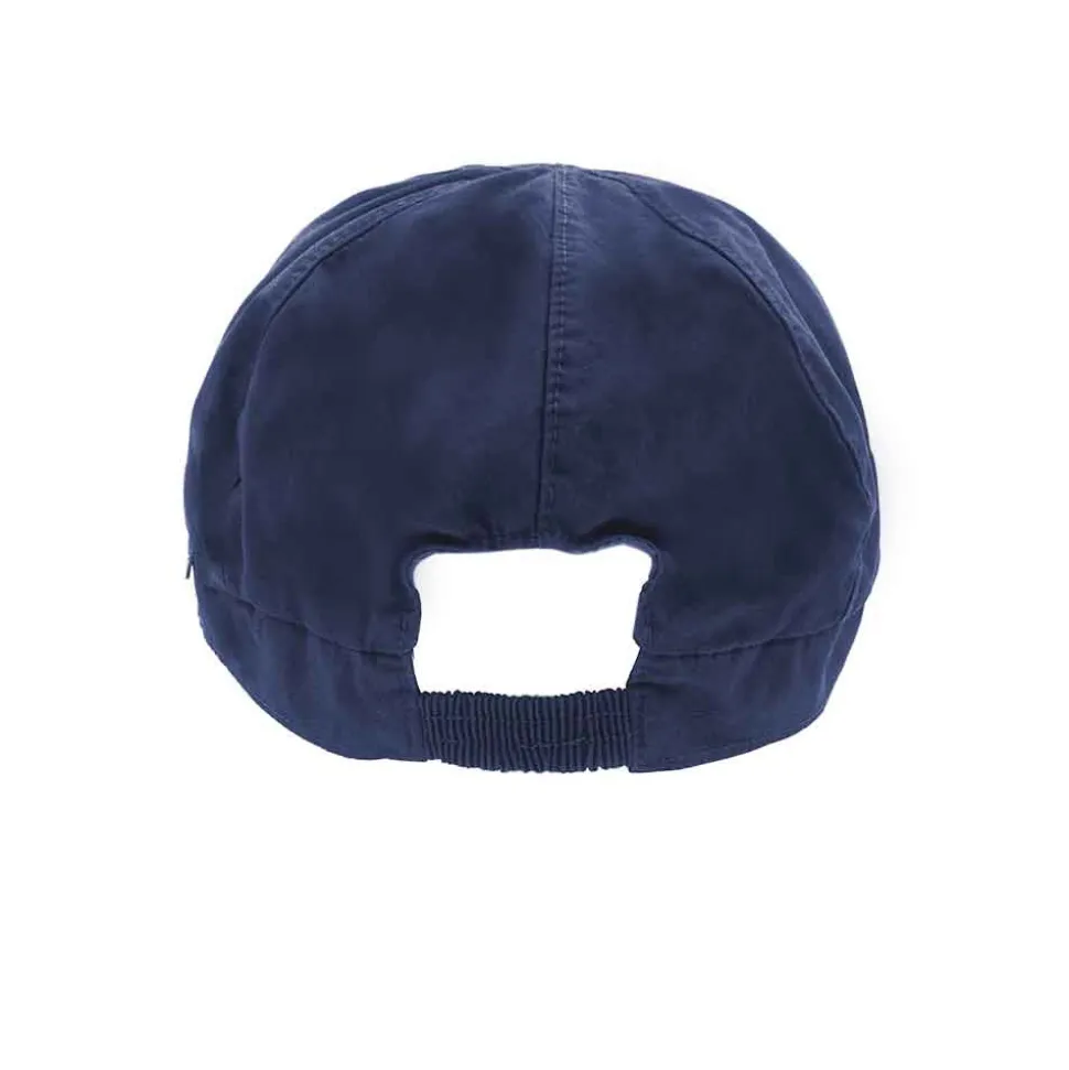 GOTS MINI-Cap, Waschoptik Gummiriegel, Futter, UV 30