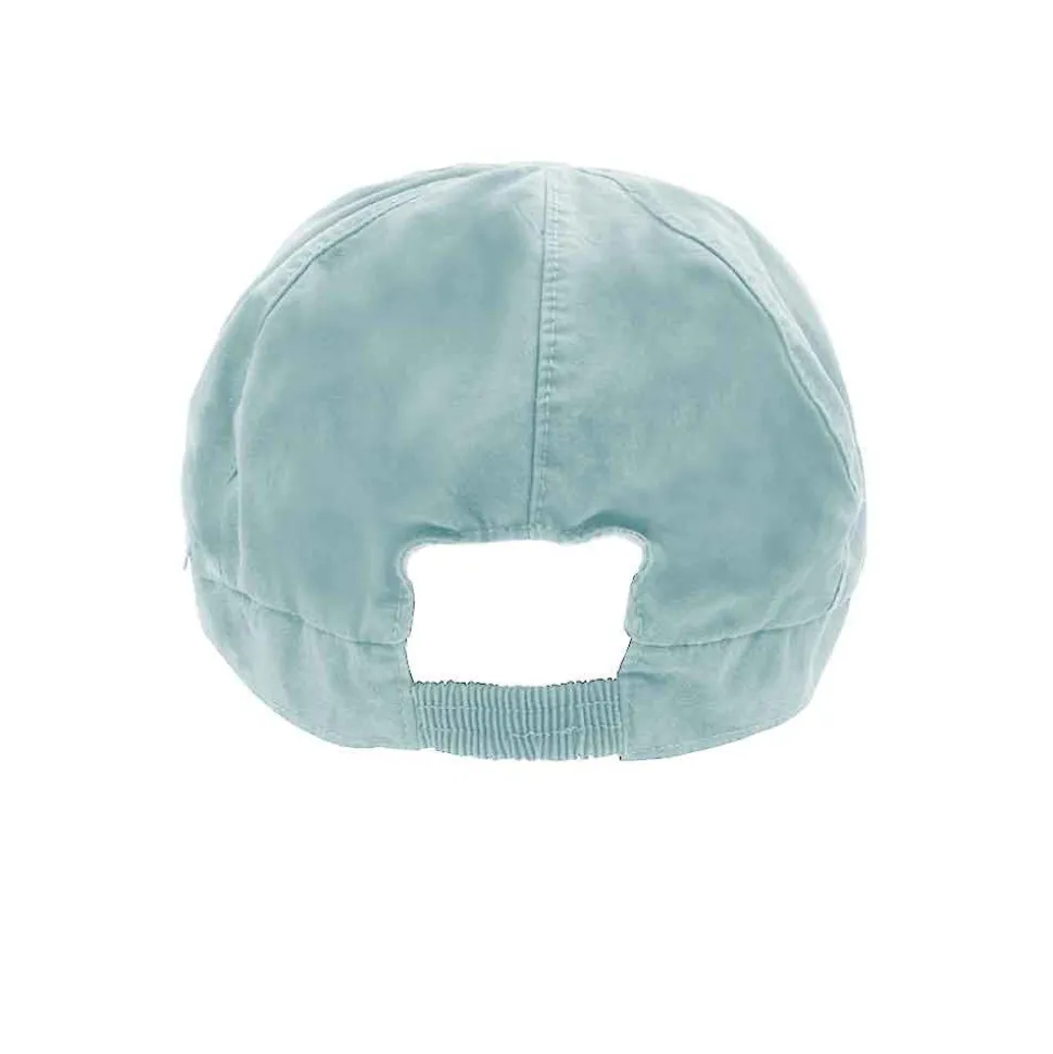 GOTS MINI-Cap, Waschoptik Gummiriegel, Futter, UV 30