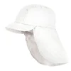 GOTS MINI-Schildmütze, Nackenschutz, Bindeband, Waschoptik, UV