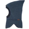 GOTS MINI-Schlupfmütze, Zipfel Wollfleece kbT, Jersey kbA