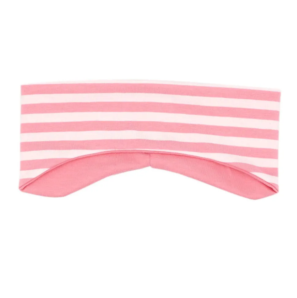 GOTS MINI-Stirnband,reversible Ringel/Uni, Futter, ausgenäht