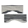 GOTS MINI-Stirnband,reversible Ringel/Uni, Futter, ausgenäht