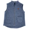 GOTS MINI-Weste, Wollfleece kbT, Jersey, Reißverschluss