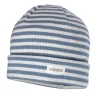 GOTS NEWBORN-Mütze, Feinrippjersey geringelt, Umschlagrand