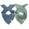 GOTS-Dreiecktuch, Doppelpack Musselinstoff