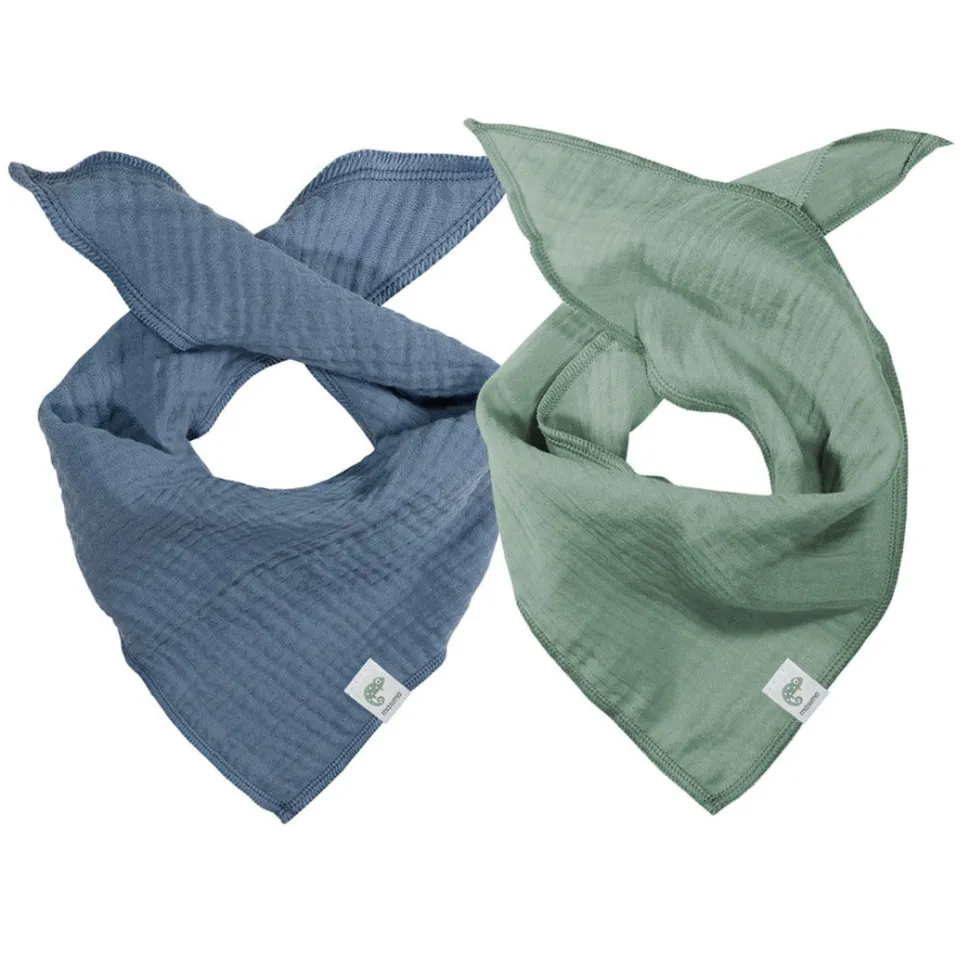 GOTS-Dreiecktuch, Doppelpack Musselinstoff