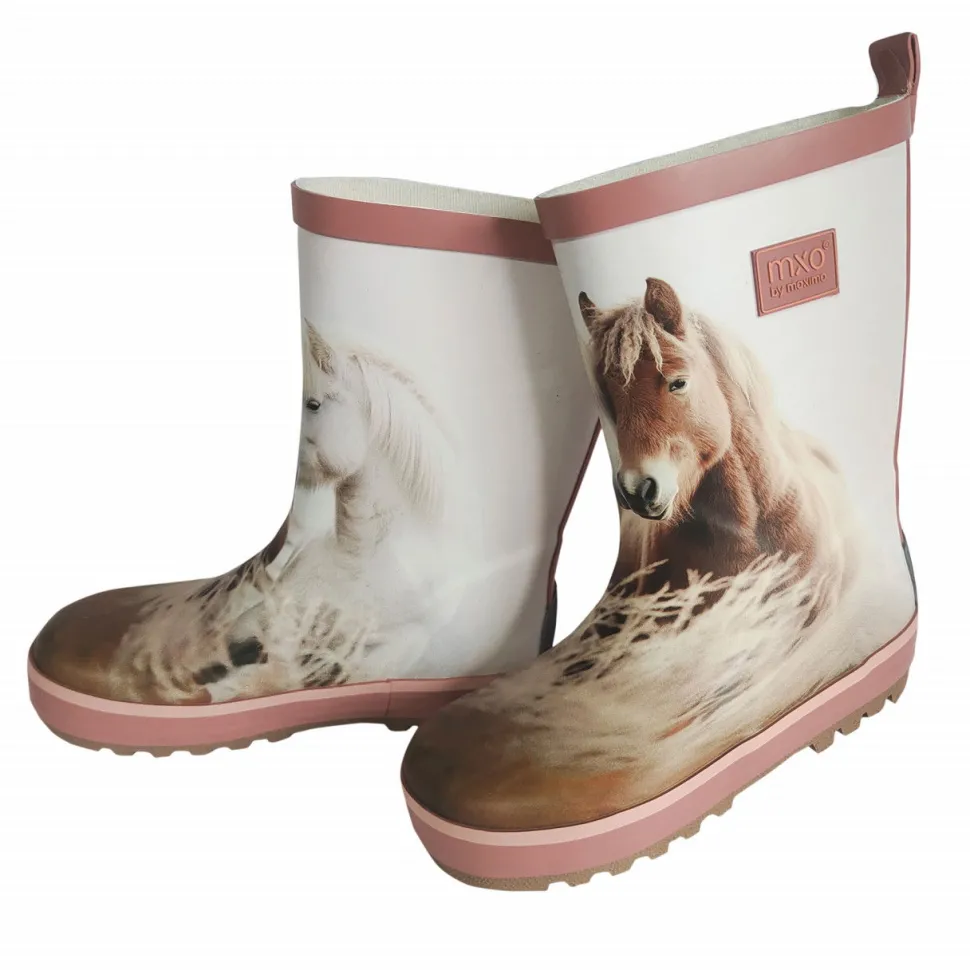 Gummistiefel Pferde Jerseyfutter, Fotoprint, Reflekt 3M