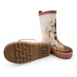 Gummistiefel Pferde Jerseyfutter, Fotoprint, Reflekt 3M