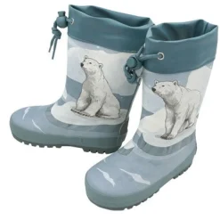 Gummistiefel "Eisbär" Fotoprint, gepatcht, Reflekt 3M, Winterfutter