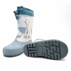 Gummistiefel "Eisbär" Fotoprint, gepatcht, Reflekt 3M, Winterfutter