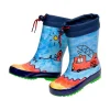 Gummistiefel "Feuerwehr" Jerseyfutter, Fotoprint, Stulpe