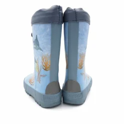 Gummistiefel "Haie", Stulpe Jerseyfutter, Fotoprint, Reflekt 3M