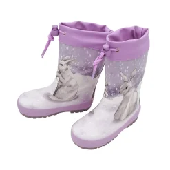 Gummistiefel "Schneehase" Fotoprint, gepatcht, Reflekt 3M, Winterfutter