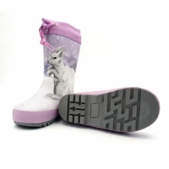 Gummistiefel "Schneehase" Fotoprint, gepatcht, Reflekt 3M, Winterfutter